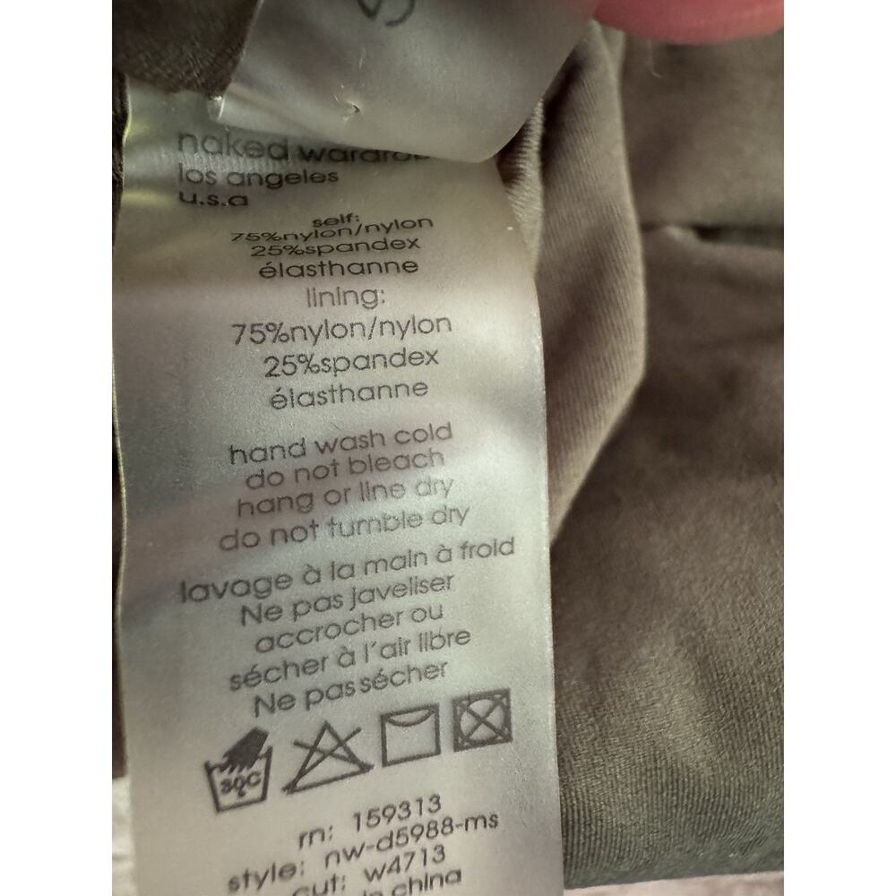NWOT Naked Wardrobe Tie Waist Long Sleeve Maxi Dress Medium Green Stretchy - Picture 8 of 8